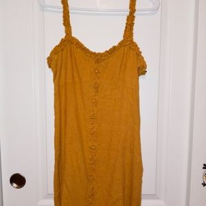Orange summer button dress